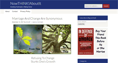 Desktop Screenshot of nowthinkaboutit.com